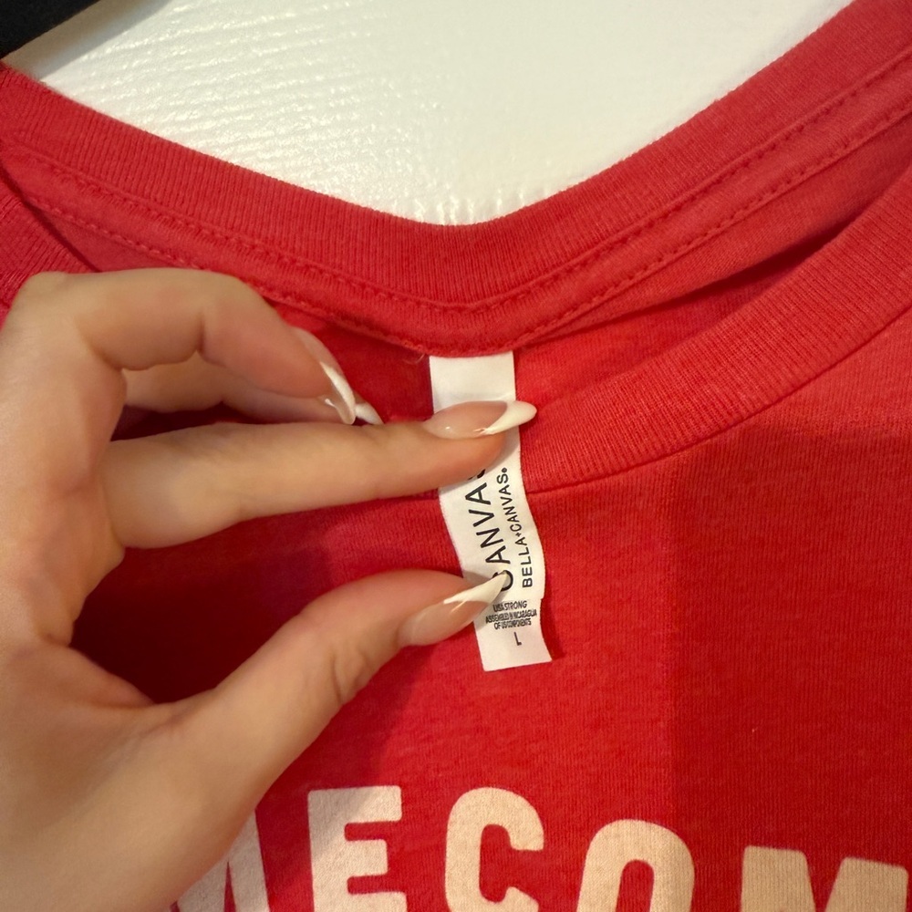 Gildan Red Alpha Chi Omega Homecoming Graphic T-Shirt - Picture 3 of 5